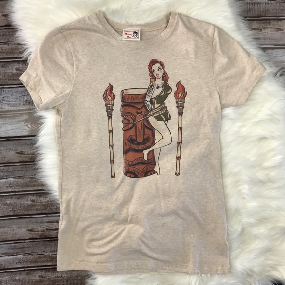 Unique Vintage Tops - Mischief Made PinUp Tiki Damsel Retro Tee